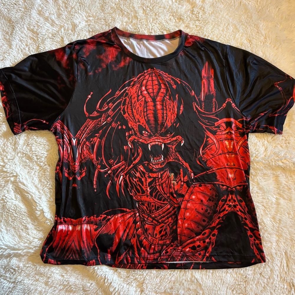 Predator Red and Black all-over Graphic Tee